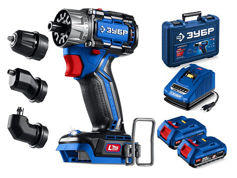 Дрель-шуруповерт аккумуляторная LMS ЗУБР Профи DB-50-22-H3 Компакт Комби 2х2Ah