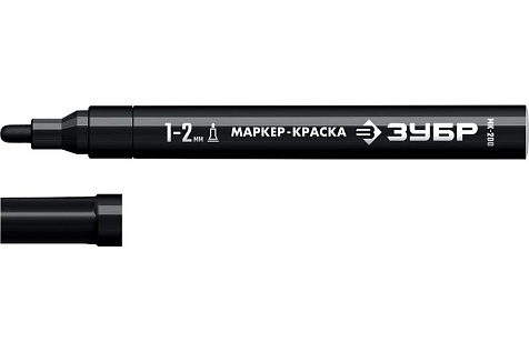 Маркер-краска 1-2мм круглый черный ЗУБР МК-200 06326-2