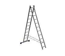 Лестница-стремянка 2-секционная алюминиевая 2х11 АЛЮМЕТ H2 5211