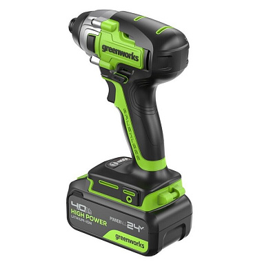 Винтоверт ударный аккумуляторный GREENWORKS GD24ID3 1х4Ah 3802807CUB