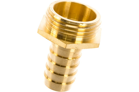 Штуцер 1"(25мм) внешняя резьба на елочку 20мм DENZEL 97272