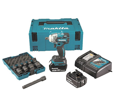 Гайковерт ударный аккумуляторный MAKITA DTW 285RFJX 2х3Ah