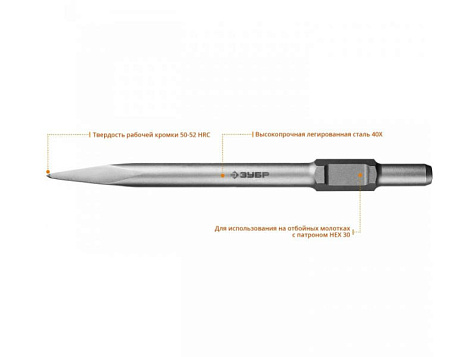 Пика HEX 30мм 600мм "Буран" ЗУБР Профи 29375-00-600