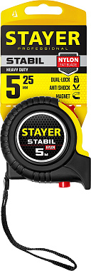 Рулетка 5м х 25мм обрезиненная STAYER STABIL 34131-05-25_z02