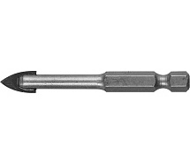 Сверло по стеклу и керамике 10мм HEX 1/4" ЗУБР 29840-10