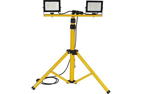 Прожектор светодиодный на штативе GLANZEN 2х50Вт FAD-0025-2X50