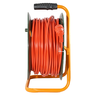 Удлинитель на катушке ПВС 2х2,5 50м 4 гнезда GLANZEN EB-50-008