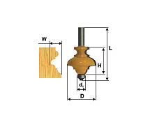 Фреза кромочная фигурная мультипрофиль хв.12мм ЭНКОР