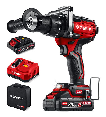 Дрель-шуруповерт ударная аккумуляторная LMS ЗУБР ДБУ-165-22 2х2Ah