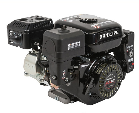 Двигатель бензиновый BRAIT BR421PE (15.0л.с.,вал под шпонку 25мм,электростартер)