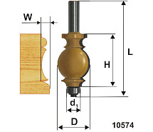 Фреза кромочная фигурная ф25.4х32мм хв.12мм ЭНКОР