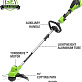 Триммер аккумуляторный GREENWORKS GD40LTK4 1х4Ah 2112207UB