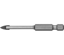 Сверло по стеклу и керамике 4мм HEX 1/4" ЗУБР 29840-04