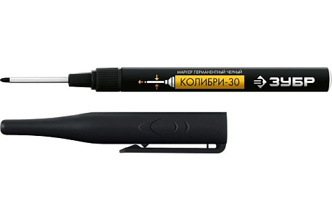 Маркер перманентный для отверстий 3мм черный ЗУБР КОЛИБРИ-30 06338-2