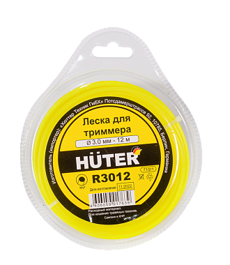 Леска триммерная 3,0мм х 12м круглая HUTER R3012