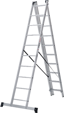 Лестница-стремянка 3-секционная алюминиевая Новая Высота Стандарт NV1230 3х10