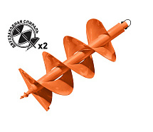 Бур почвенный 2-заходный для мотобура 300x800мм CARVER GDB-300/2