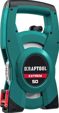 Рулетка-лента мерная 2-стороннее полотно геодезийная 50м KRAFTOOL Extrem 34185-50
