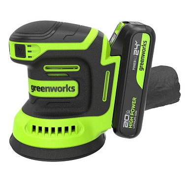 Шлифмашина эксцентриковая аккумуляторная GREENWORKS OS325 1х2Ah 3100907CUA