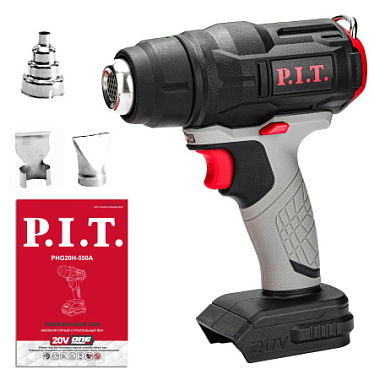 Фен строительный аккумуляторный PIT PHG 20H-550A Solo без АКБ и ЗУ