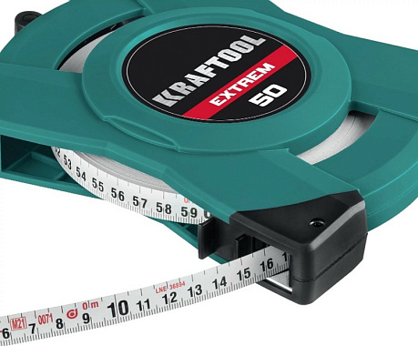 Рулетка-лента мерная 2-стороннее полотно геодезийная 50м KRAFTOOL Extrem 34185-50