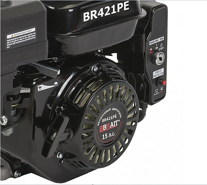 Двигатель бензиновый BRAIT BR421PE (15.0л.с.,вал под шпонку 25мм,электростартер)