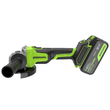 Шлифмашина угловая аккумуляторная GREENWORKS AG590 1х4Ah 3201007CUB