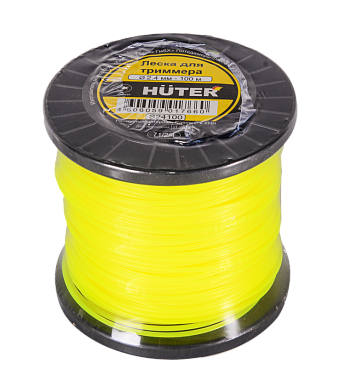 Леска триммерная 2,4мм х 100м звезда HUTER S24100