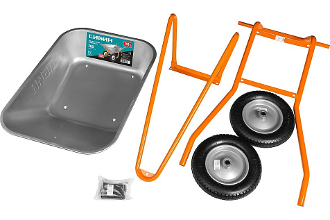 Тачка строительная 2-х колесная пневмо колеса СИБИН СТ-22