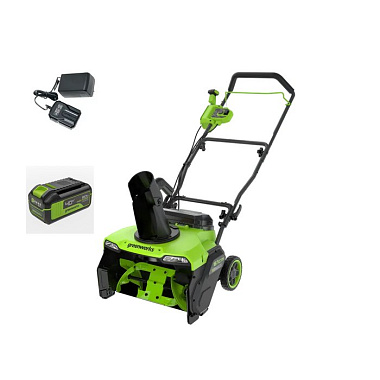 Снегоуборщик аккумуляторный GREENWORKS GD40STX2 1х5Ah 2603407UG