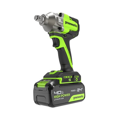 Гайковерт ударный аккумуляторный GREENWORKS IW5500 1х4Ah 3805007CUB