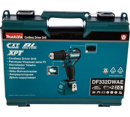 Дрель-шуруповерт аккумуляторная MAKITA DF 332DWAE 2х2Ah