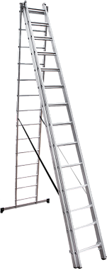 Лестница-стремянка 3-секционная алюминиевая Новая Высота NV1230 3х14