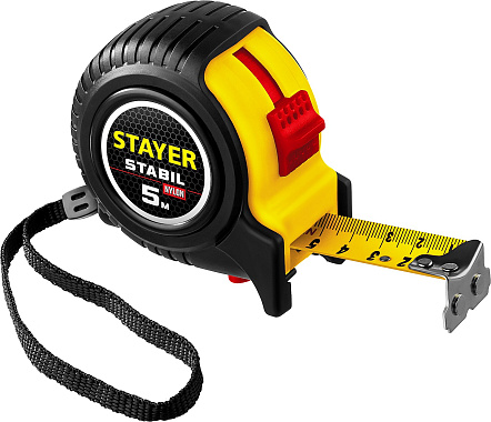 Рулетка 5м х 25мм обрезиненная STAYER STABIL 34131-05-25_z02