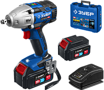 Гайковерт ударный аккумуляторный ЗУБР Профи GB-500-42 2х4Ah