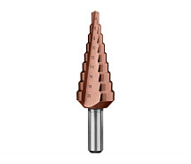 Сверло ступенчатое 4-20мм 9 ступеней Р6М5 с кобальтом ЗУБР Профи 29672-4-20-9_z01