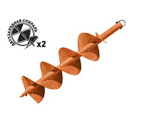 Бур почвенный 2-заходный для мотобура 200x800мм CARVER GDB-200/2