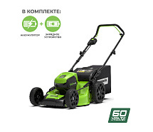 Газонокосилка аккумуляторная GREENWORKS GD60LM46HPK4 1х4Ah 2502807UB