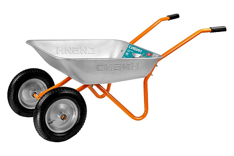 Тачка садовая 2-х колесная пневмо колеса СИБИН СТ-21