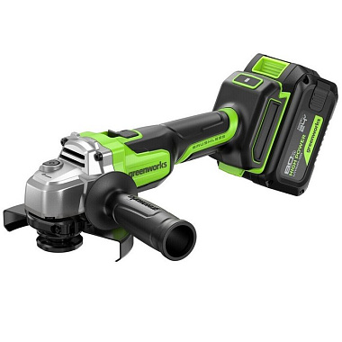 Шлифмашина угловая аккумуляторная GREENWORKS AG590 1х8Ah 3201007CUH