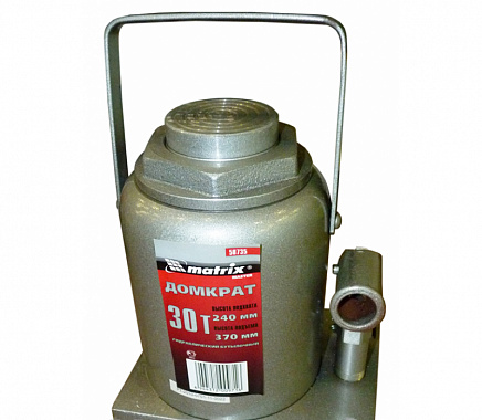Домкрат гидравлический бутылочный 30т 240-370мм MATRIX 50735