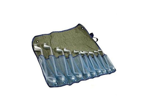 Набор ключей накидных коленчатых 8-27мм 10шт оцинкованных ТУ(40Х) КГН 10 в сумке КЗСМИ