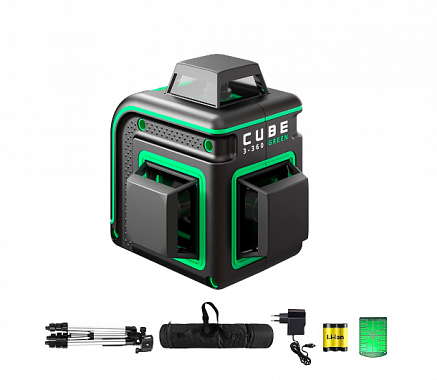 Уровень лазерный ADA CUBE 3-360 GREEN Professional Edition А00573