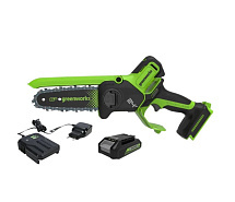 Пила цепная аккумуляторная GREENWORKS GD24CS15K2 1х2Ah 2010107/2