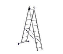 Лестница-стремянка 2-секционная алюминиевая 2х8 АЛЮМЕТ H2 5208