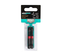 Биты крестовая PH2х50мм 1/4" ударно-торсионные 2шт WHIRLPOWER