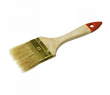 Кисть плоская натуральная 63мм деревянная ручка ЗУБР Универсал-Стандарт 4-01001-063
