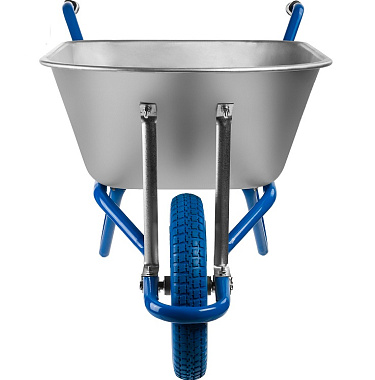 Тачка садово-строительная полиуретановое колесо ЗУБР Профи ПТ-100