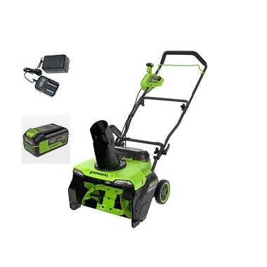Снегоуборщик аккумуляторный GREENWORKS GD40STX2 1х4Ah 2603407UB
