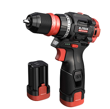 Дрель-шуруповерт аккумуляторная ELITECH HD CD 16UL2 2х2Ah Quick